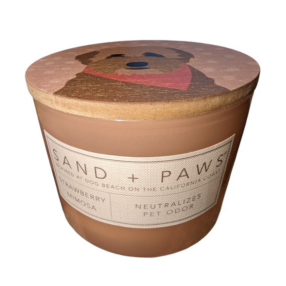 Sand + Paws Labradoodle Strawberry Mimosa Candle - Gift wrapped! - Picture 3 of 5
